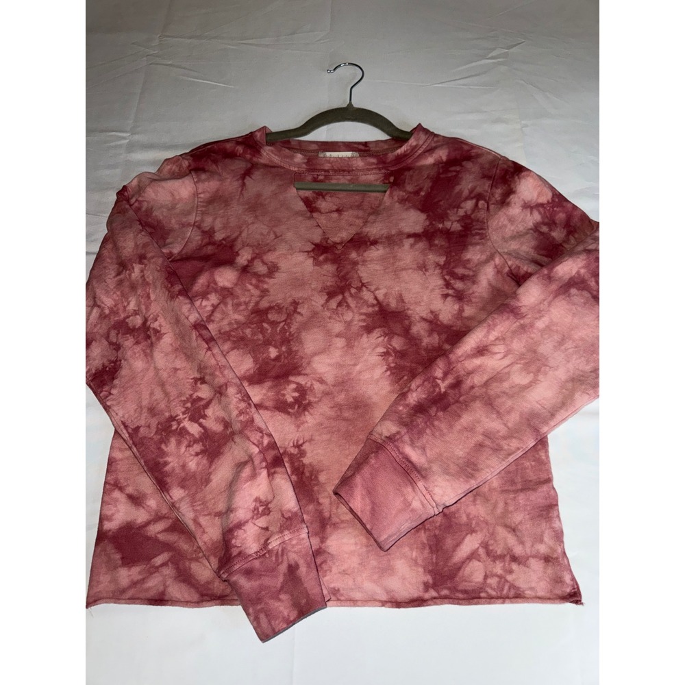 Altar'd State Tie Dye Cutout Neck Long Sleeve Top Mauve Pink XS OT181585AS